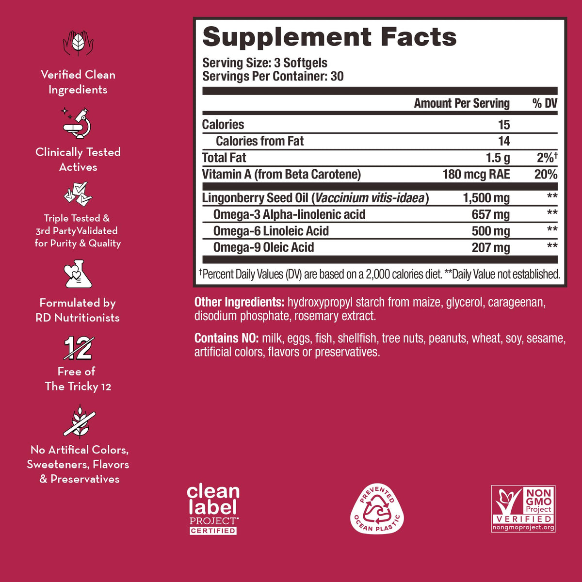 HUM Arctic Repair Skin Supplement with Omega 3-6-9 - 90 Softgels - image 3