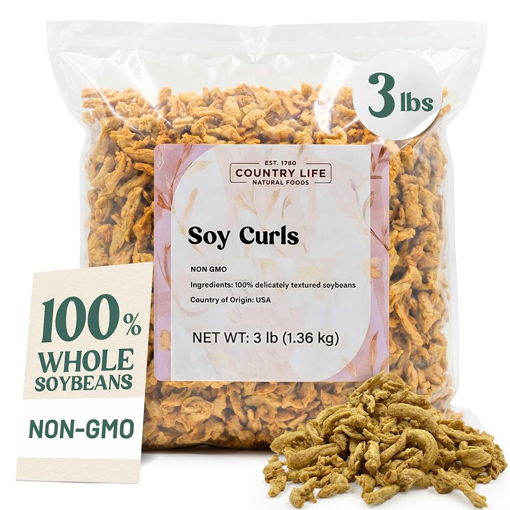 Country Life Natural Foods Soy Curls Non-GMO Vegan Meat Substitute - 3 lb