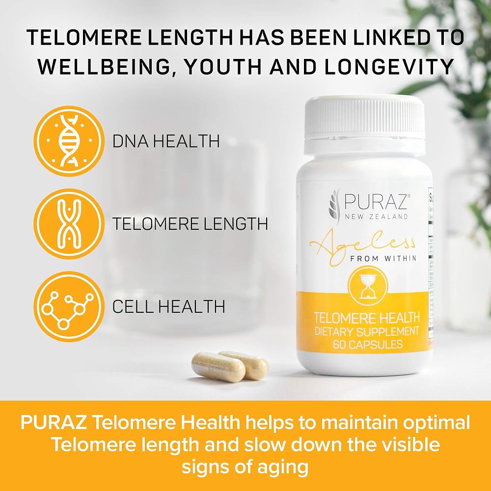 PURAZ Telomere Supplement with Astragalus & Collagen - 60 Capsules - image 3
