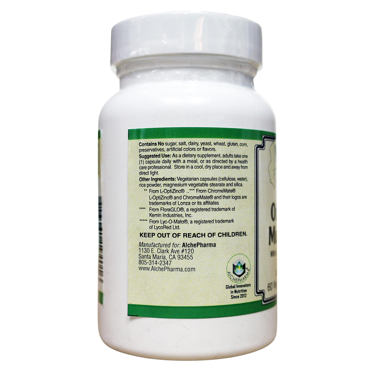 AlchePharma One-Daily Multivitamin Iron-Free with Lutein & CoQ10 - 60 Capsules - image 3