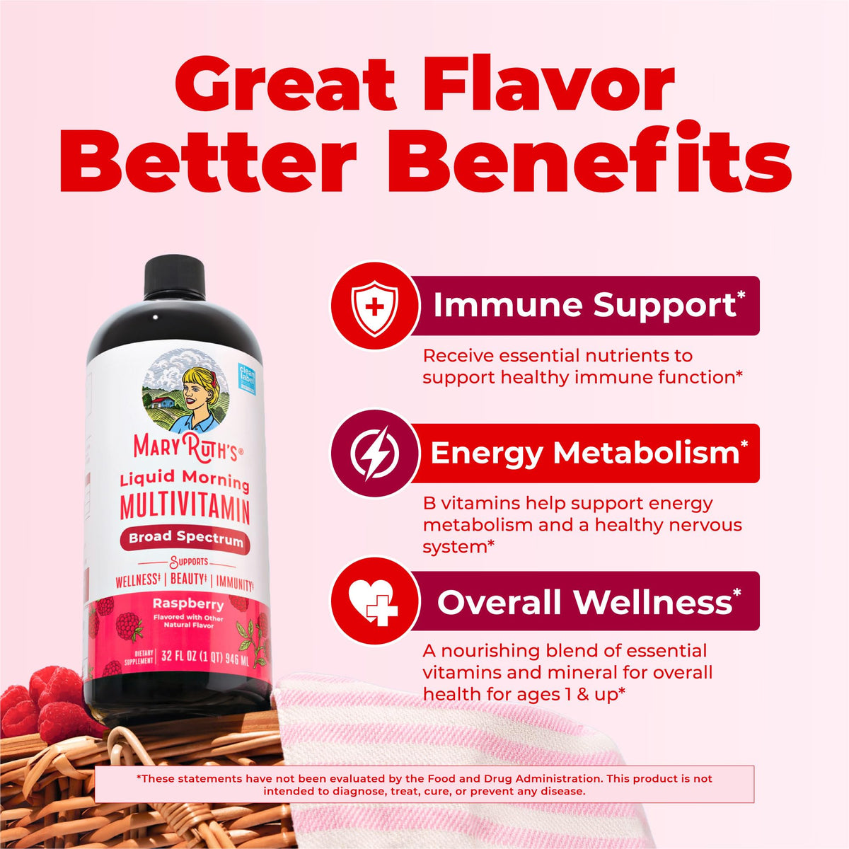 MARYRUTH'S Liquid Morning Multivitamin for Women, Men & Kids - 32 Fl Oz - image 4