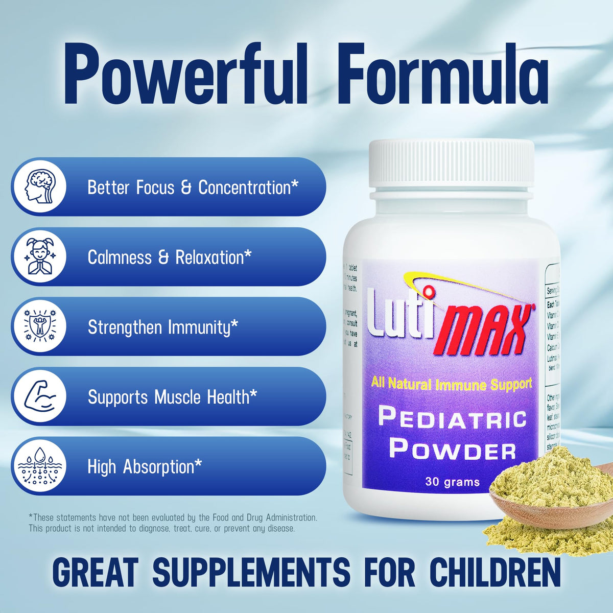 LutiMax Luteolin w/Rutin Pediatric Powder for Kids