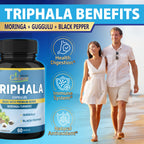 Organic Cadane Triphala Extract with Turmeric & Ginger - 60 Capsules - image 4