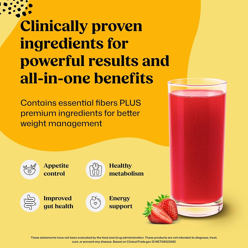 ColonBroom Premium Psyllium Husk Fiber Powder, Strawberry - 50 Servings - image 2