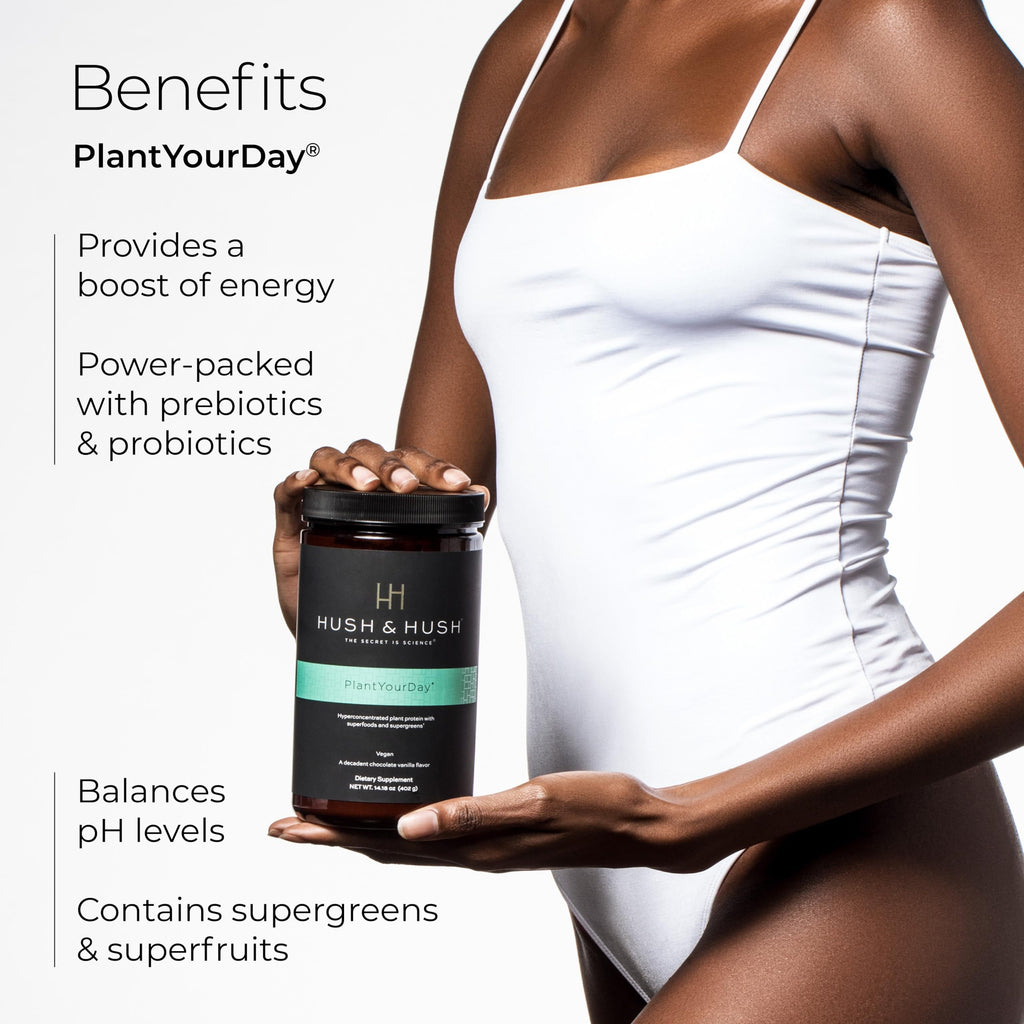 Hush & Hush PlantYourDay Vegan Protein + Supergreens Powder - 14.18 oz - image 3