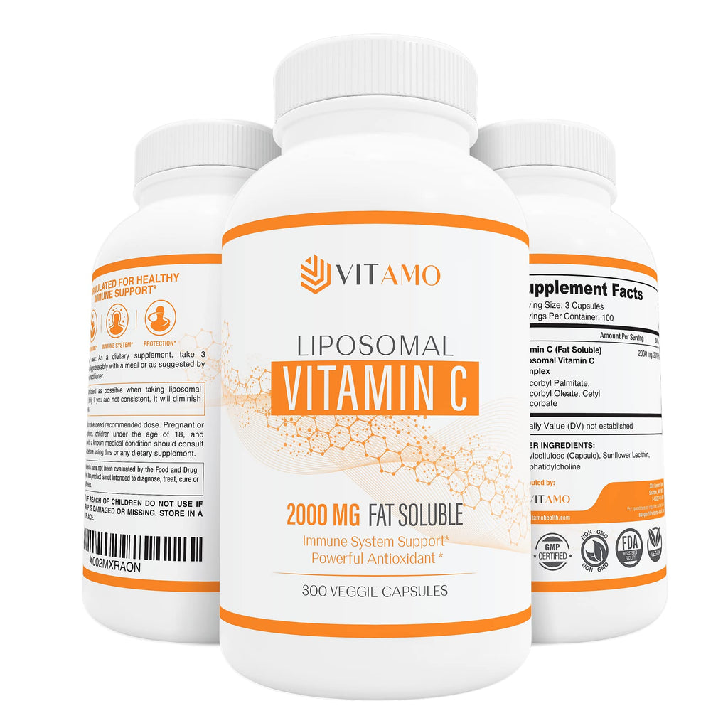 Vitamo Liposomal Vitamin C 2000mg Immune Support - 300 Capsules