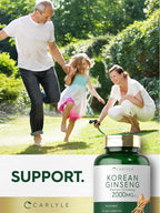 Carlyle Korean Panax Ginseng Extract 2000mg - 200 Capsules - image 7