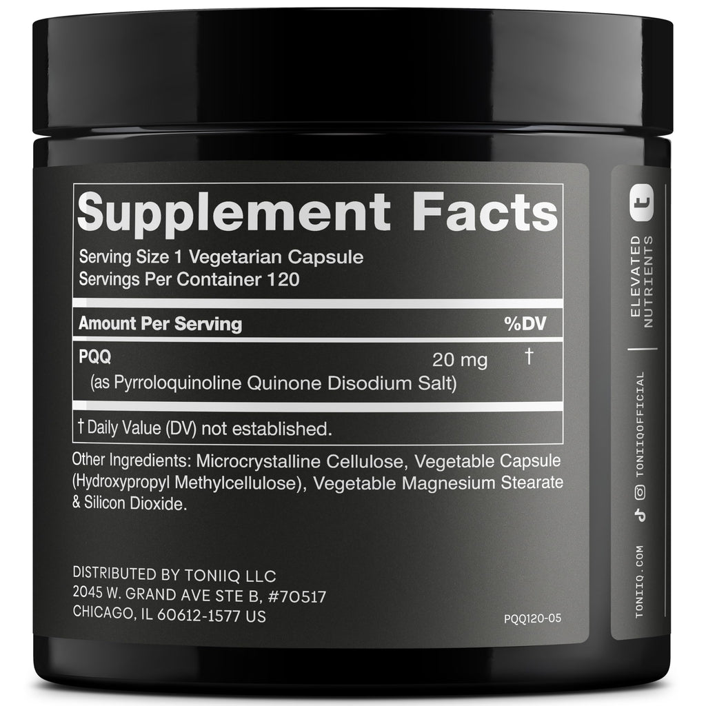 Toniiq PQQ 20mg Ultra High Purity Supplement - 120 Capsules - image 2