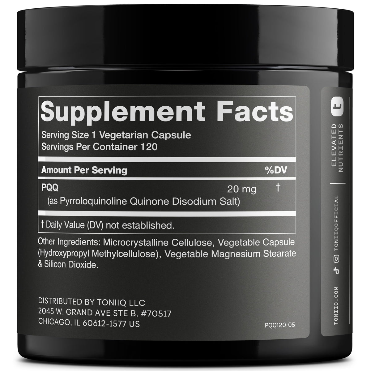 Toniiq PQQ 20mg Ultra High Purity Supplement - 120 Capsules - image 2