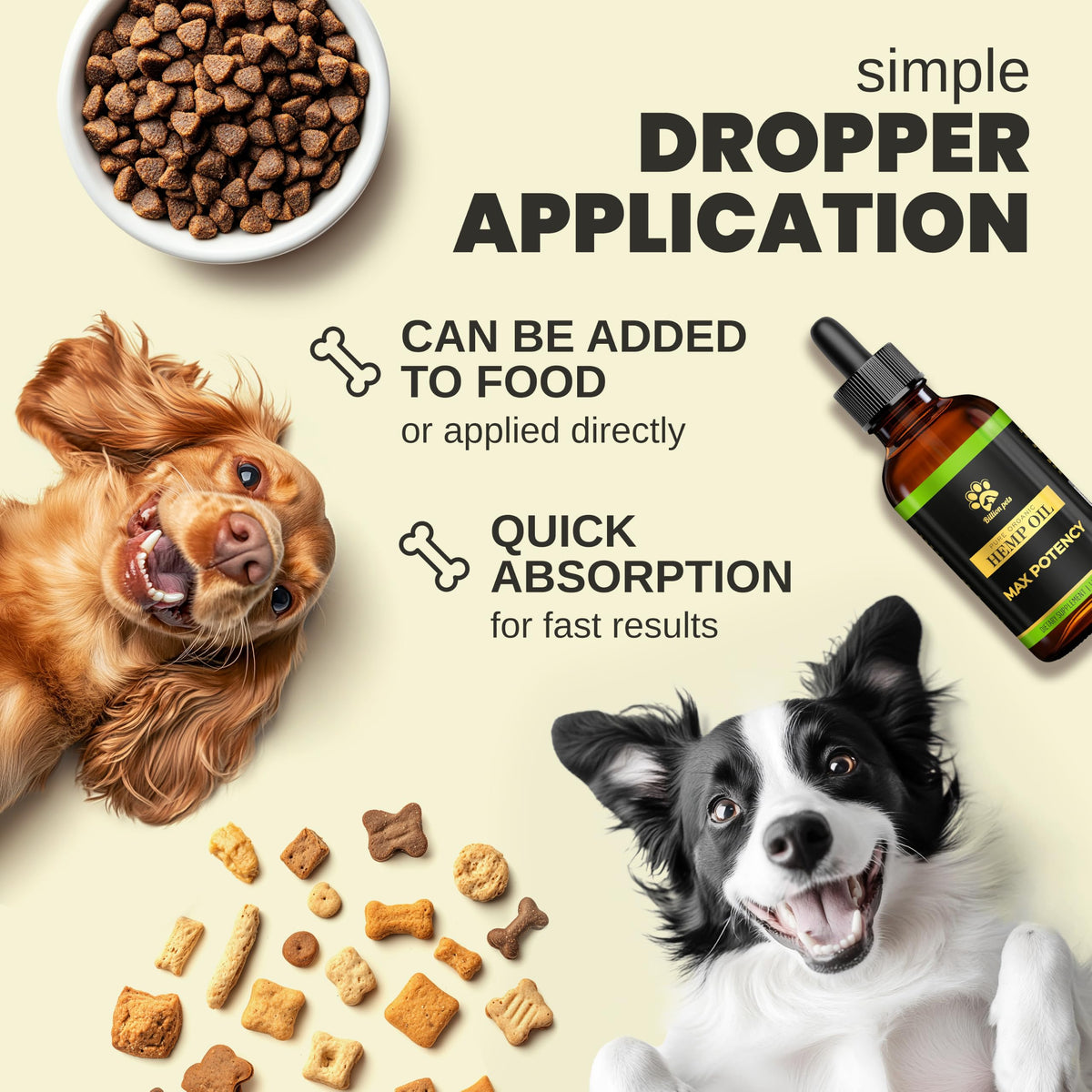 Billion Pets Hemp Oil for Dogs and Cats Calming Drops - 1 Fl Oz - image 3