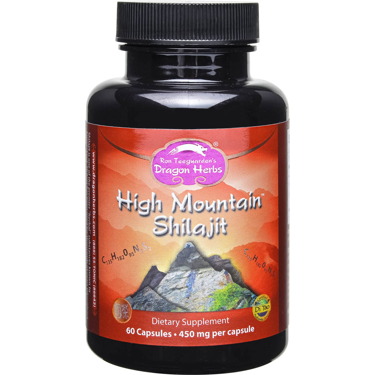 Dragon Herbs High Mountain Shilajit 450 mg - 60 Capsules