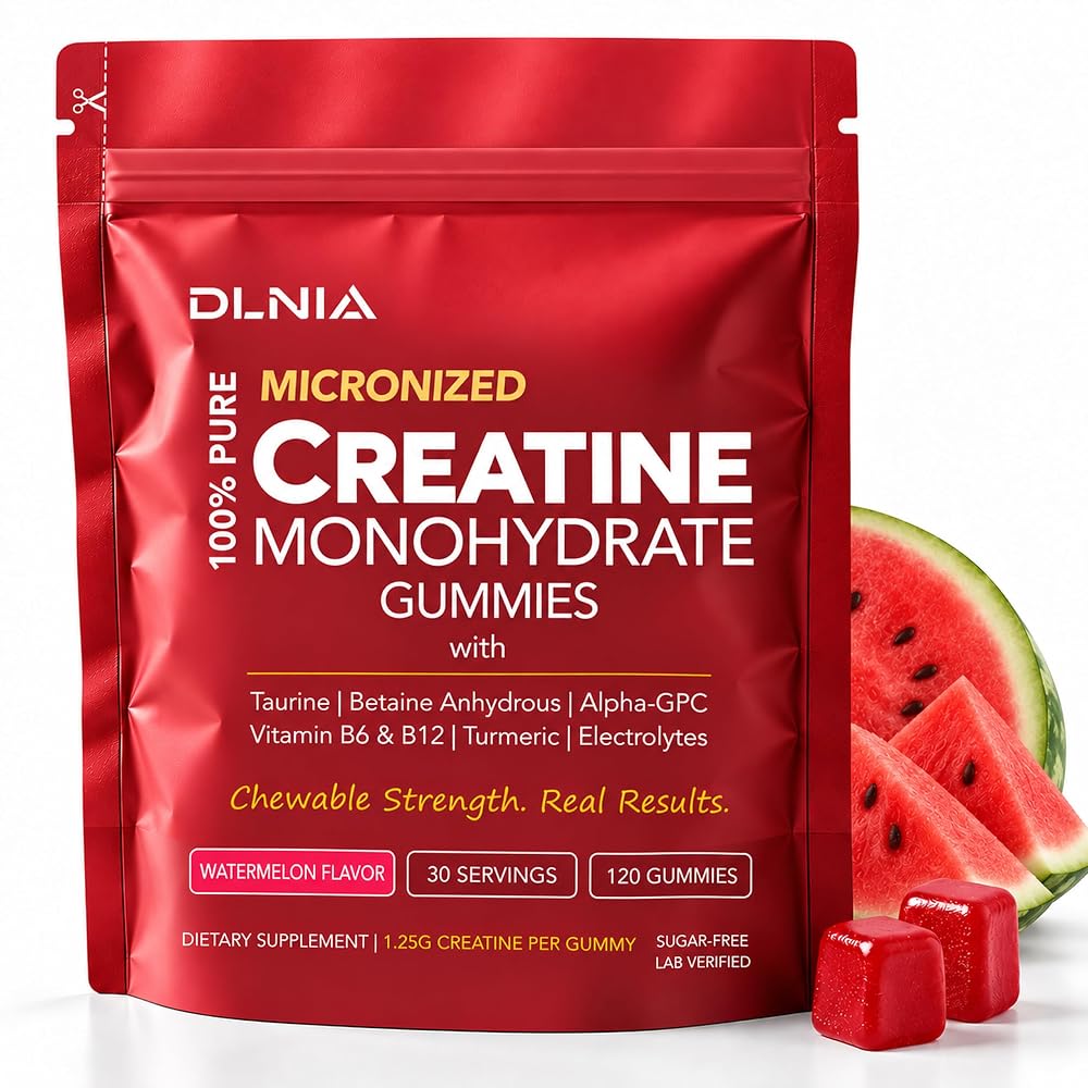 DLNIA Creatine Monohydrate Gummies for Men & Women