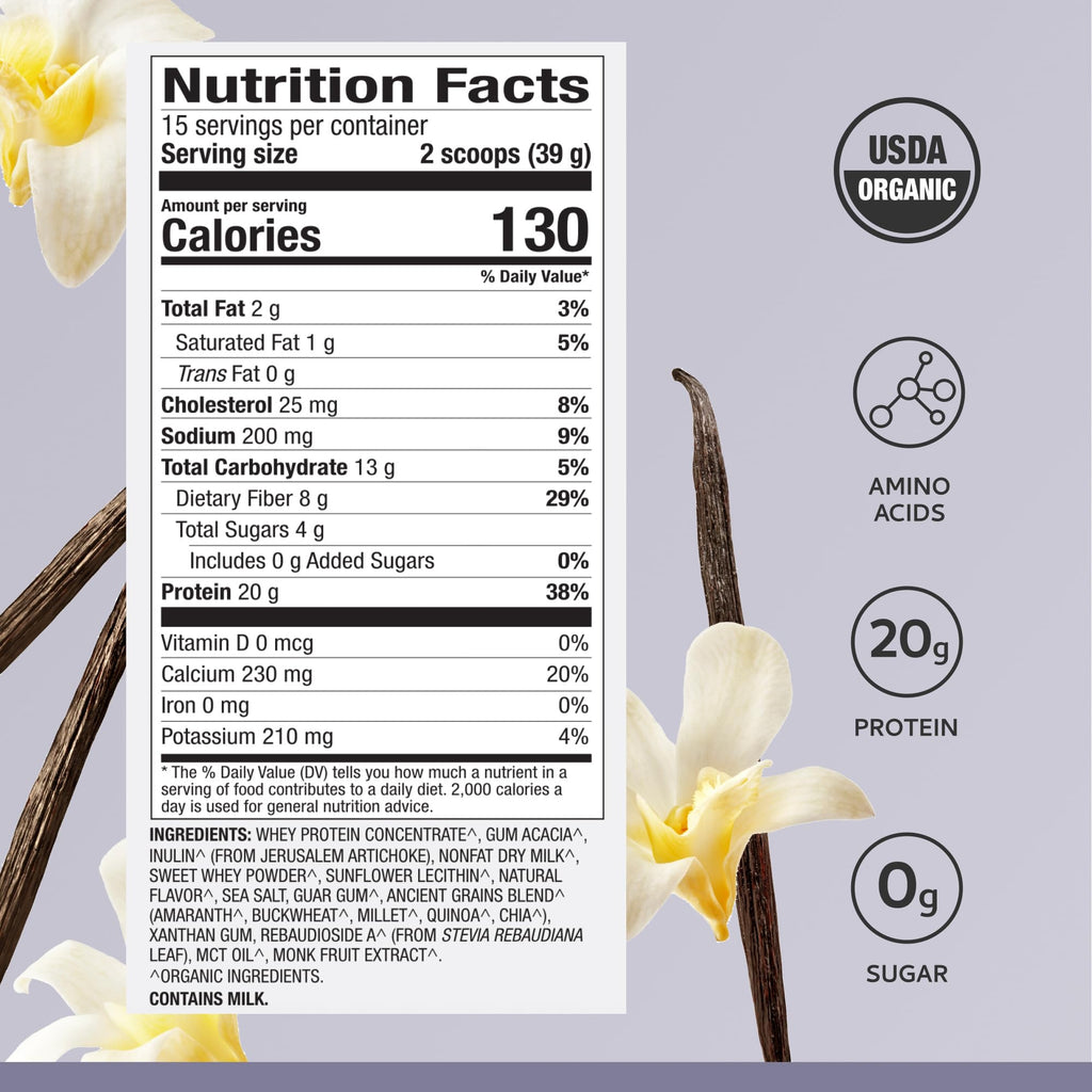 Dr. Mercola Pure Power Organic Whey Protein, 20 g