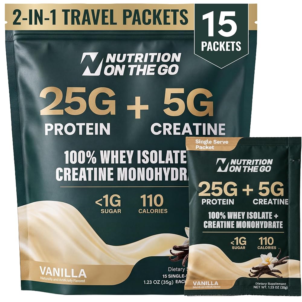 Nutrition On The Go 2-in-1 Whey Protein Isolate + Creatine Travel