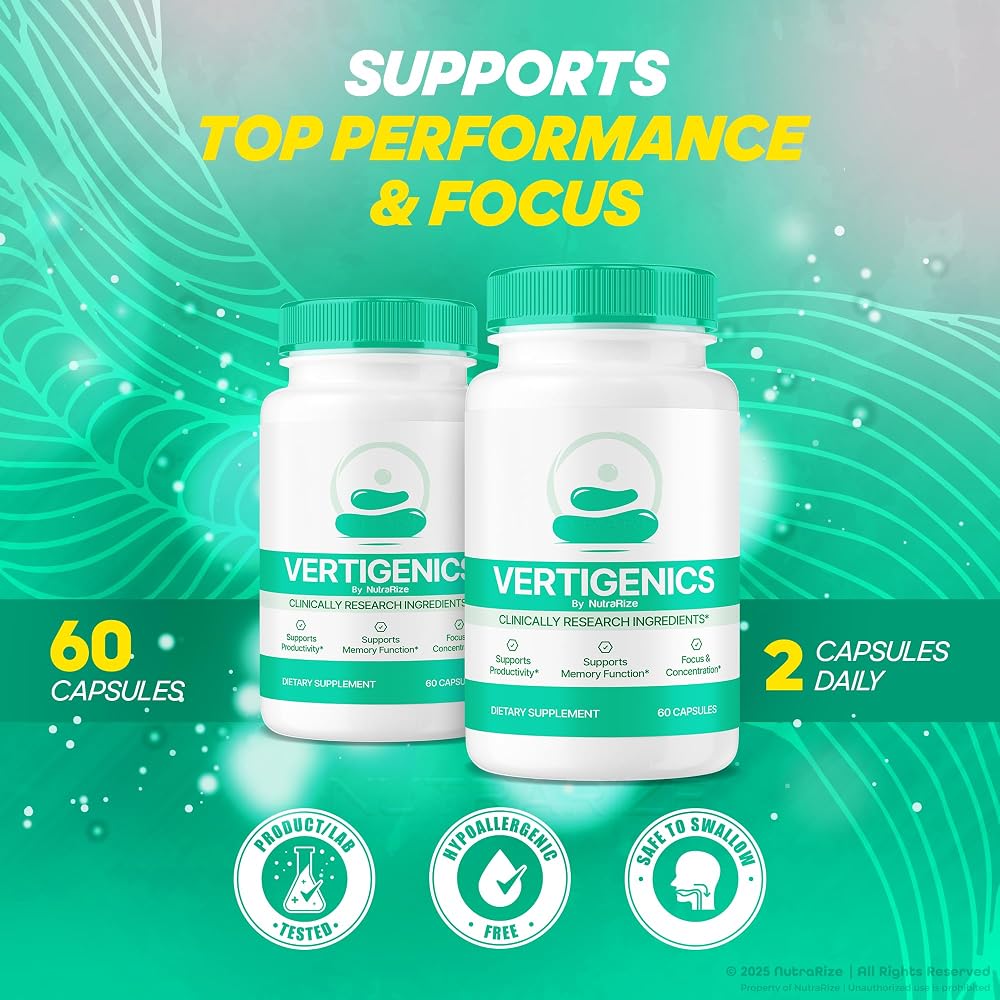 NutraRize Vertigenics Memory and Focus Support - 60 Capsules - image 3