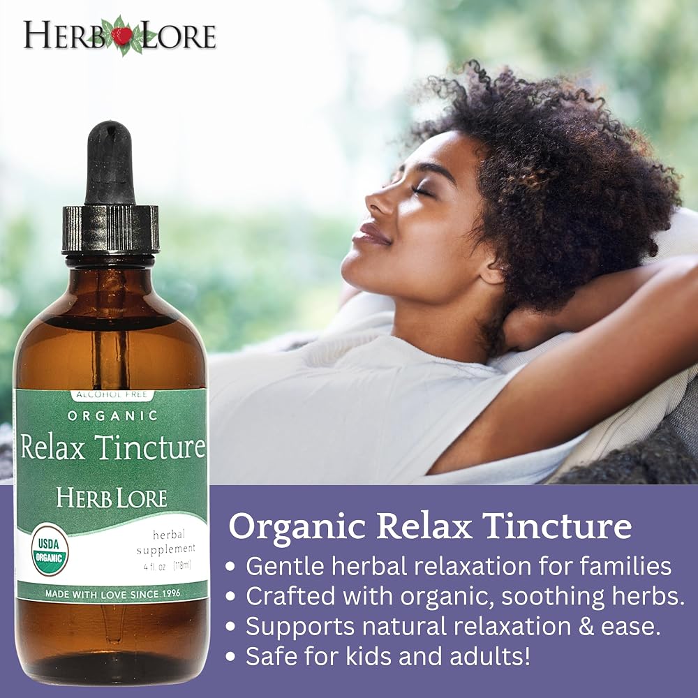 Herb Lore Relax Tincture Organic Herbal Extract - 4 fl oz - image 2