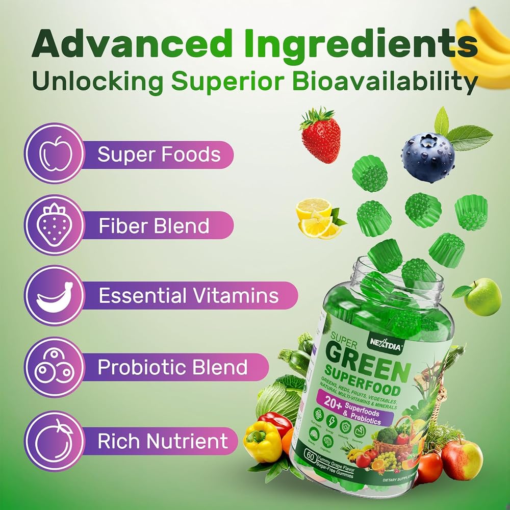 Nextdia Superfood Green Gummies