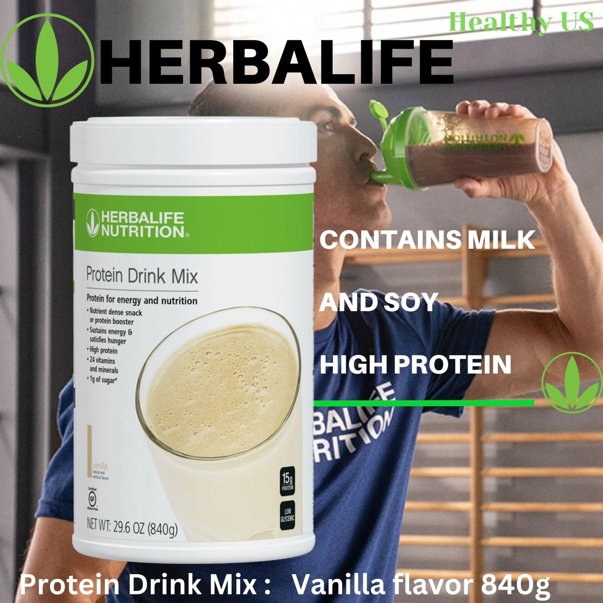 Herbalife Protein Drink Mix Vanilla Flavor - 840g - image 7