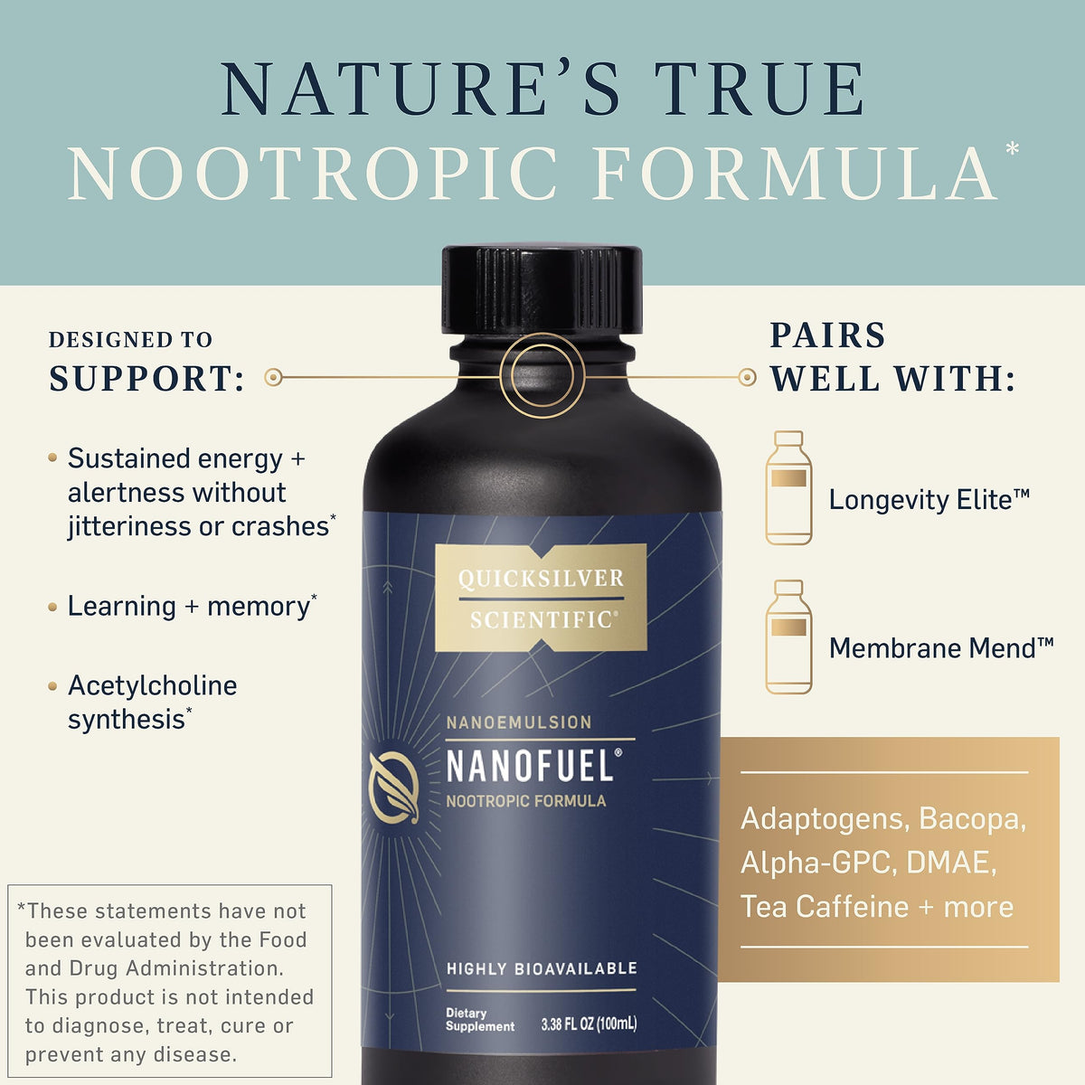 Quicksilver Scientific NanoFuel Energy Support - 3.38 Fl Oz - image 3