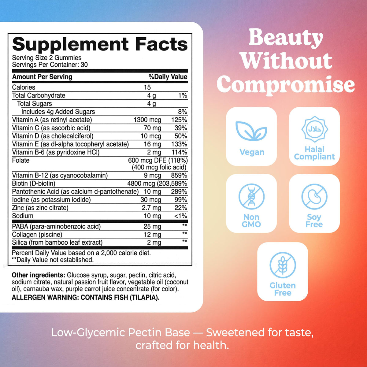 Hunny Bunny Hair Skin and Nails Vitamins Gummies - 60 Count - image 2