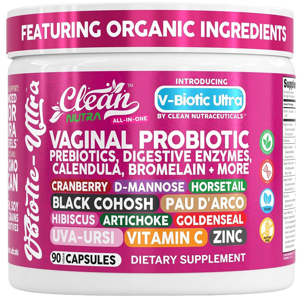 Clean Nutraceuticals Vaginal Probiotics with Digestive Enzymes - 90 Capsules