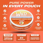 Wild Pouches Caffeine Energy Pouches Raspberry Lemon 120mg - 20 Count - image 2