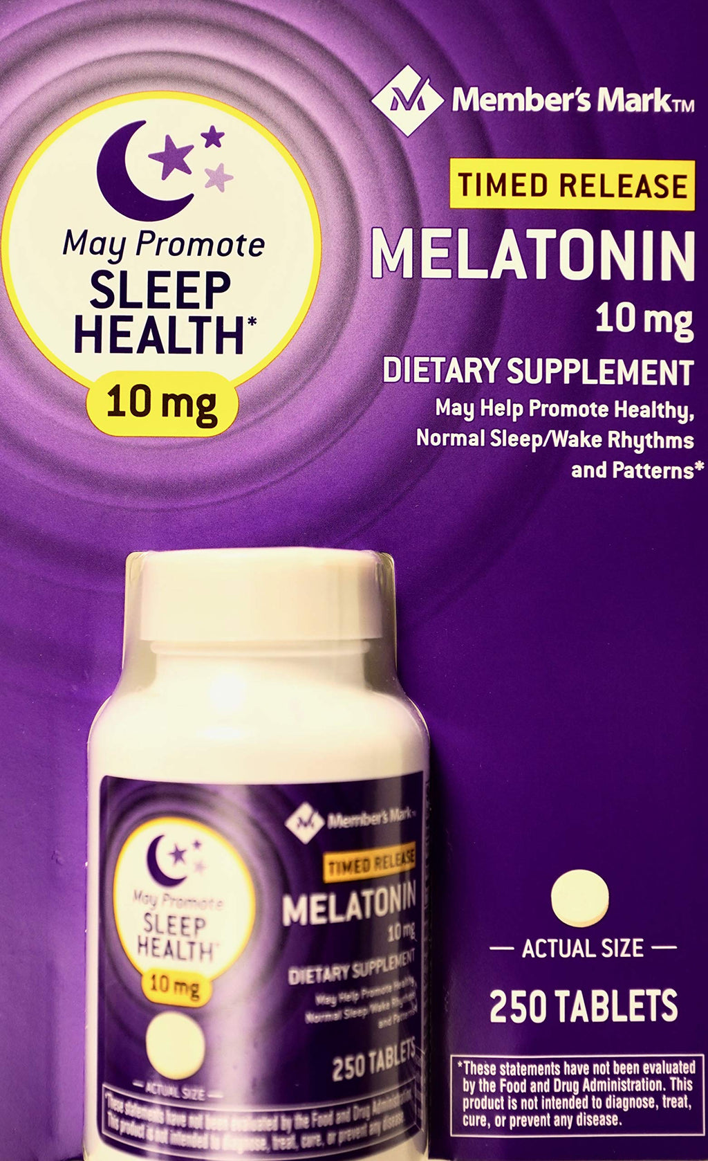 MEMBER´S MARK Member's Mark Melatonin 10mg with Vitamin B6 - 250 Tablets