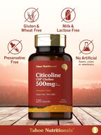Tahoe Nutritionals Citicoline 500mg - 120 Capsules - image 5