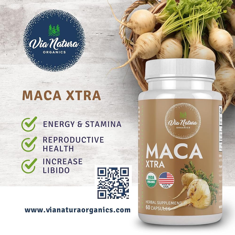 Via Natura Organics Maca Xtra 1000mg Capsules - 60 Capsules - image 3