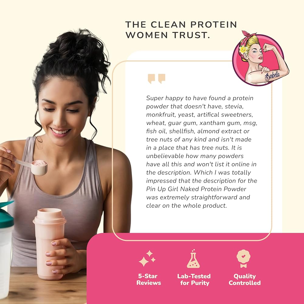 Pin Up Girl Whey Protein Isolate Powder for Women Muscle Building Low