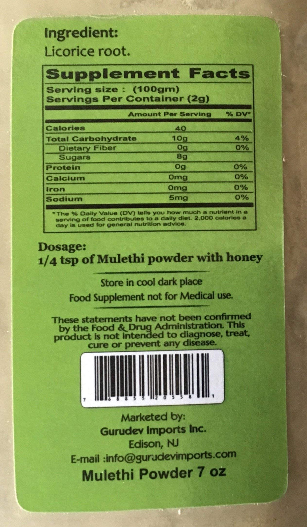 Vedic Secrets Mulethi Licorice Root Powder - 200g - image 2