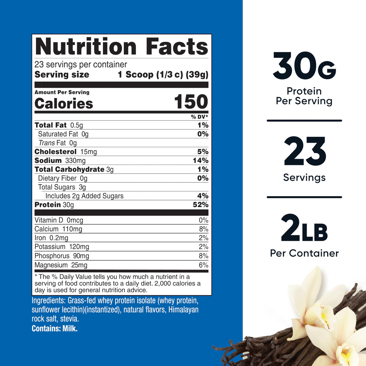 Nutricost Grass-Fed Whey Protein Isolate - Non-GMO