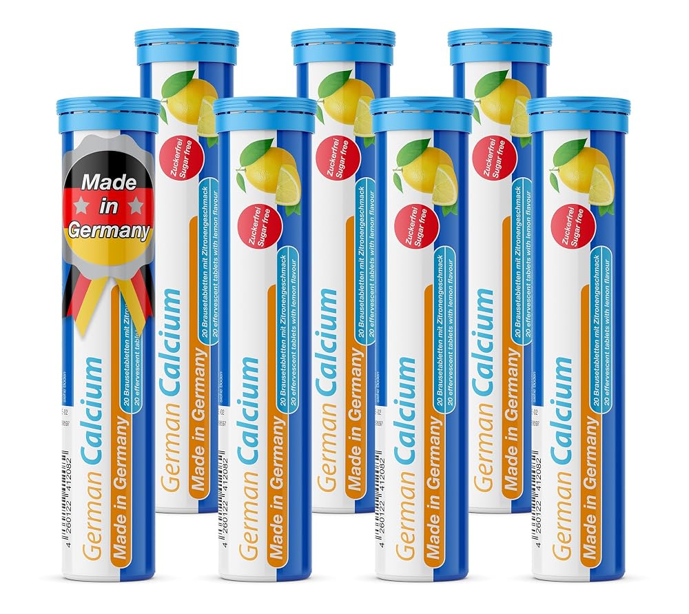 T&D German Calcium 500mg Effervescent Tablets Lemon Lime - 140 Count