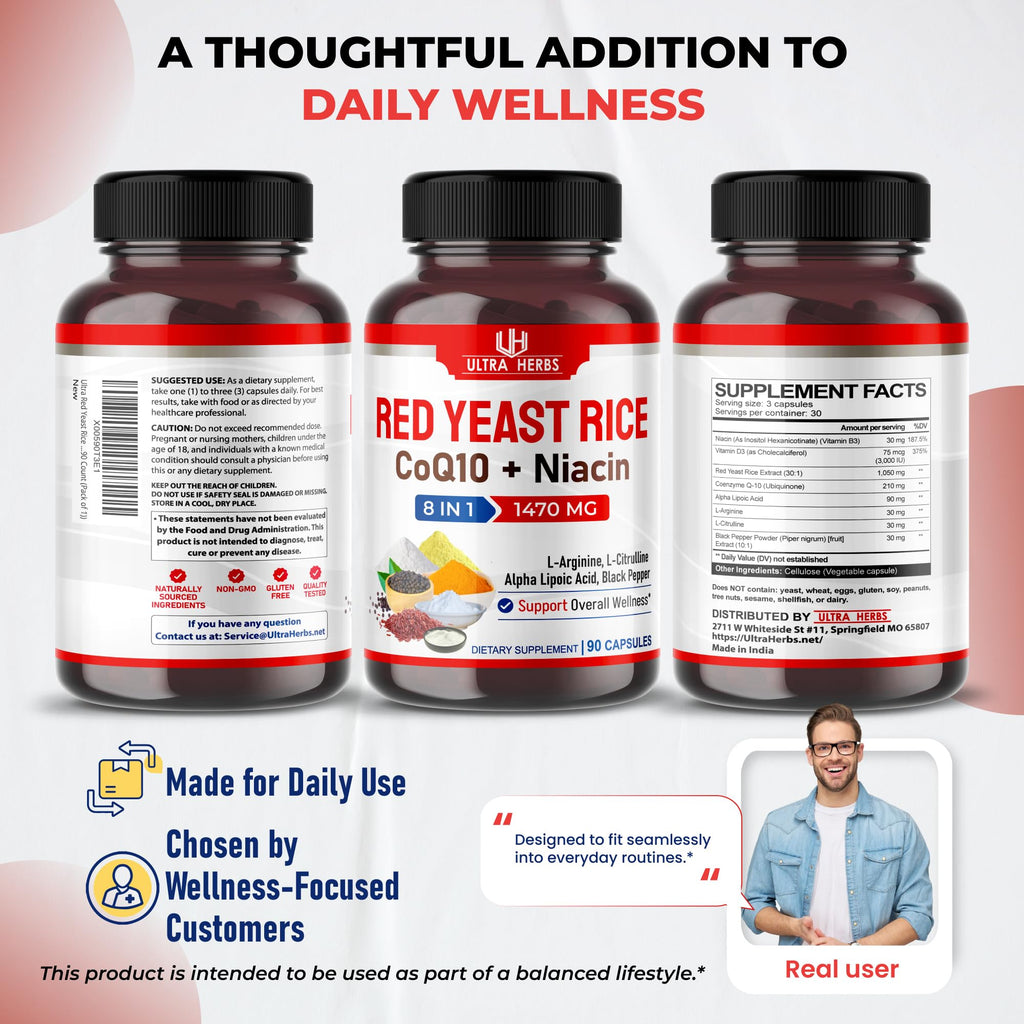 Ultra Herbs Red Yeast Rice CoQ10 - 90 Capsules - image 9