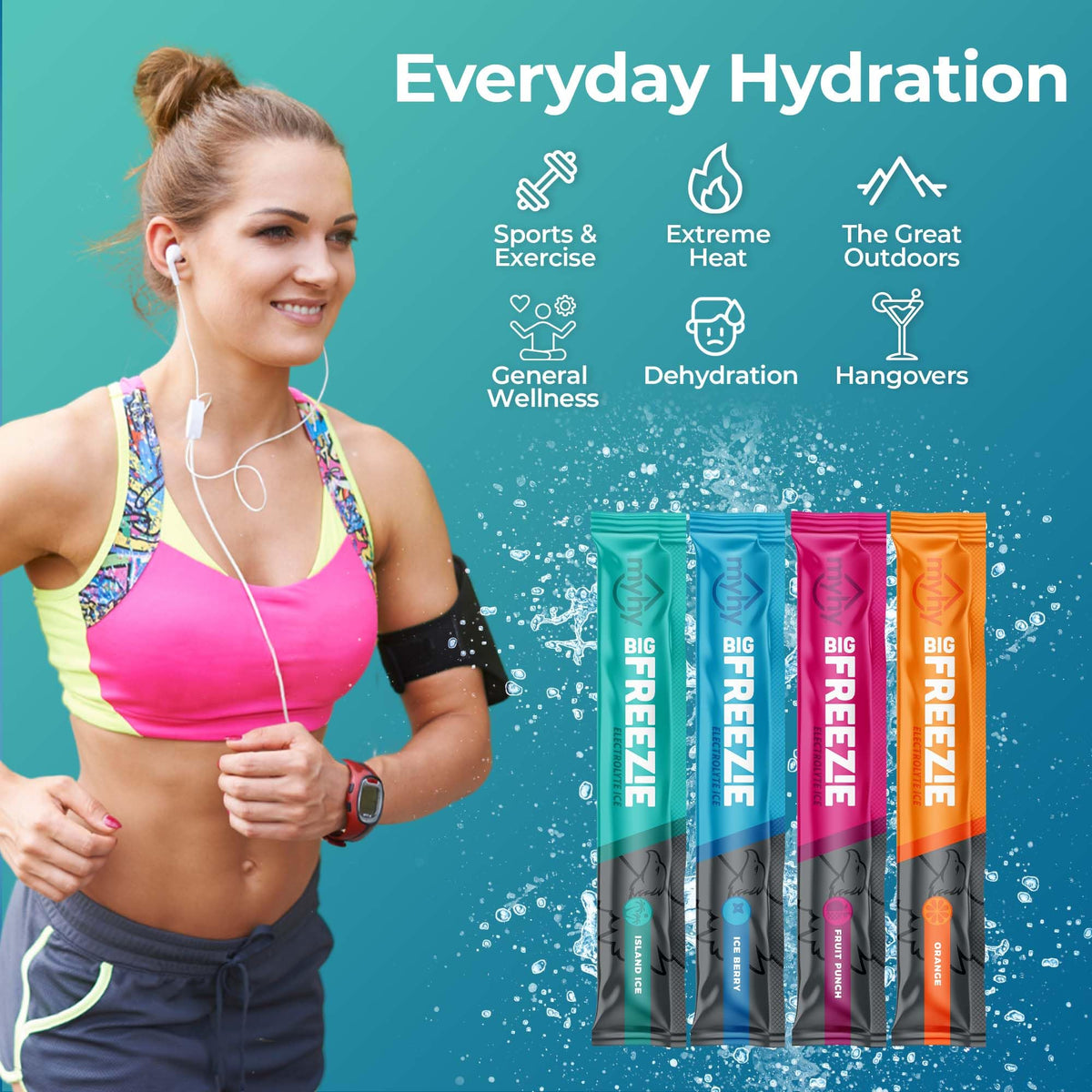 MyHy Electrolyte Freezer Pops Island Ice & Ice Berry - 16 Count - image 4