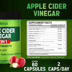 Zolotus Apple Cider Vinegar Capsules 32in1 with Turmeric - 120 Capsules - image 2