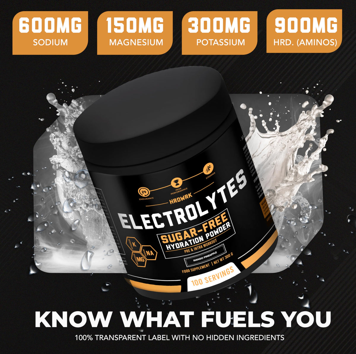 MMA Nutrition HRDWRK Electrolytes Powder with Magnesium