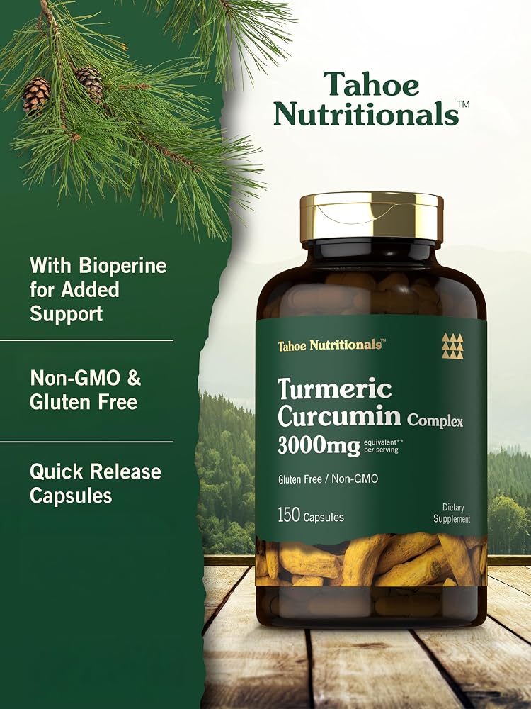 Tahoe Nutritionals Turmeric Curcumin - 150 Capsules - image 4