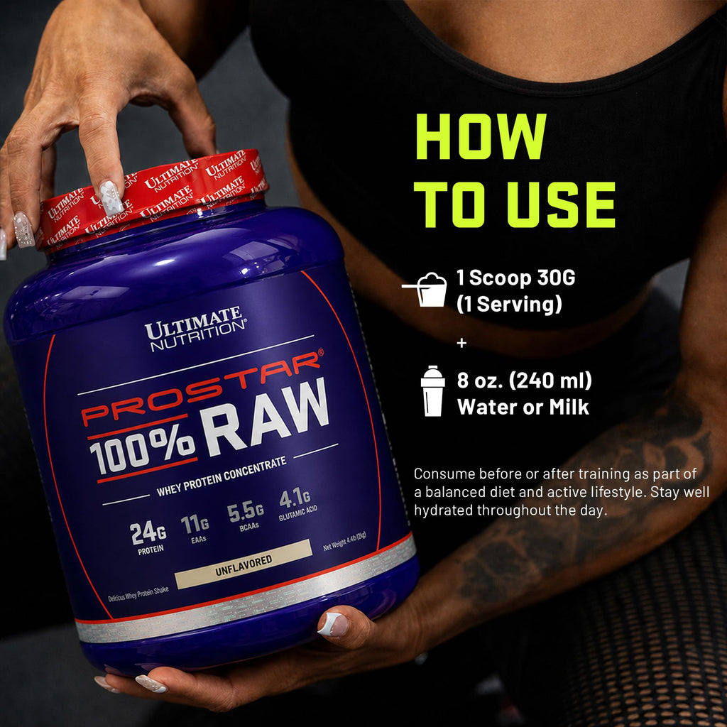 Ultimate Nutrition Prostar 100% Raw Whey Protein Concentrate Powder