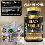 Tenmido Black Seed Oil Capsules with Vitamin C & E - 150 Softgels - image 2
