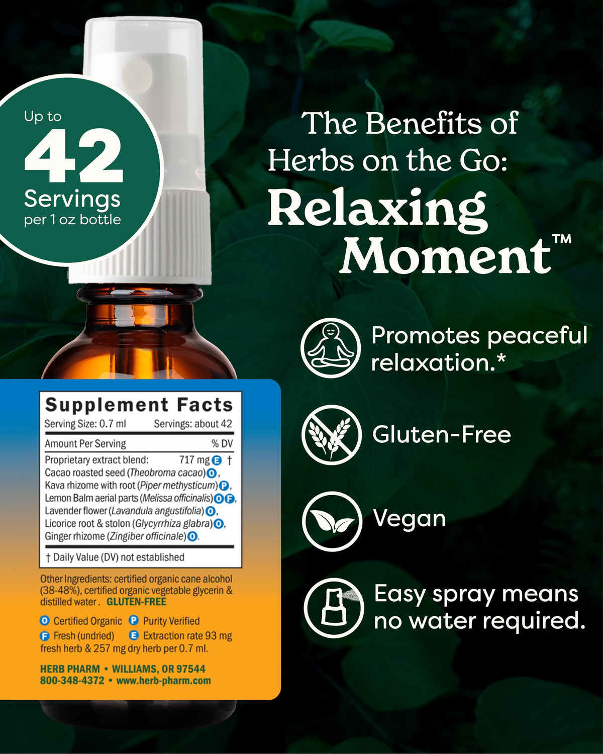 Herb Pharm Relaxing Moment Kava Kava Spray - 1 Fl Oz - image 2