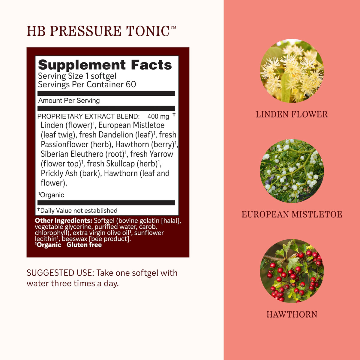 Herbs Etc. HB Pressure Tonic Heart Supplement - 60 Softgels - image 4