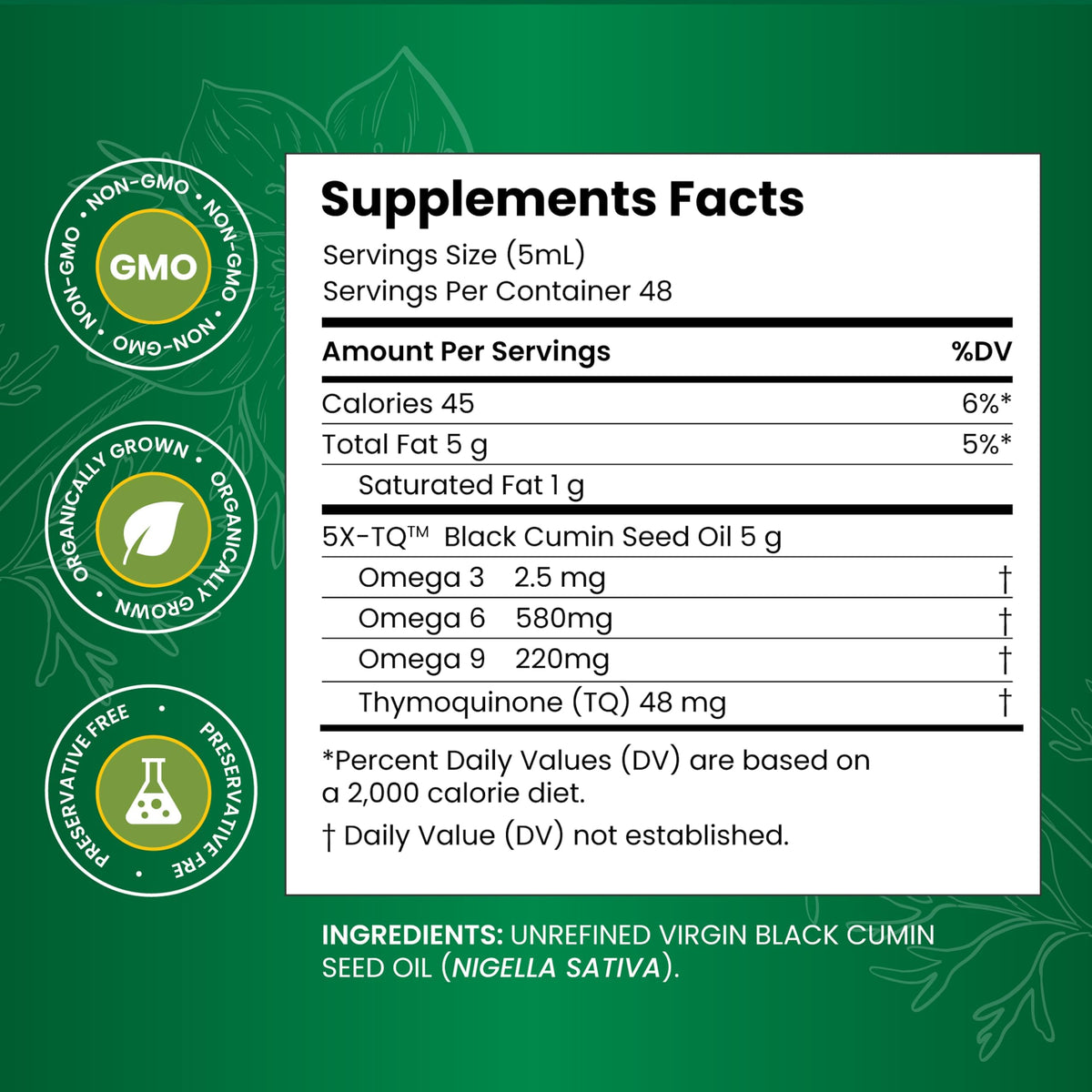 Amazing Herbs Premium Black Cumin Seed Oil