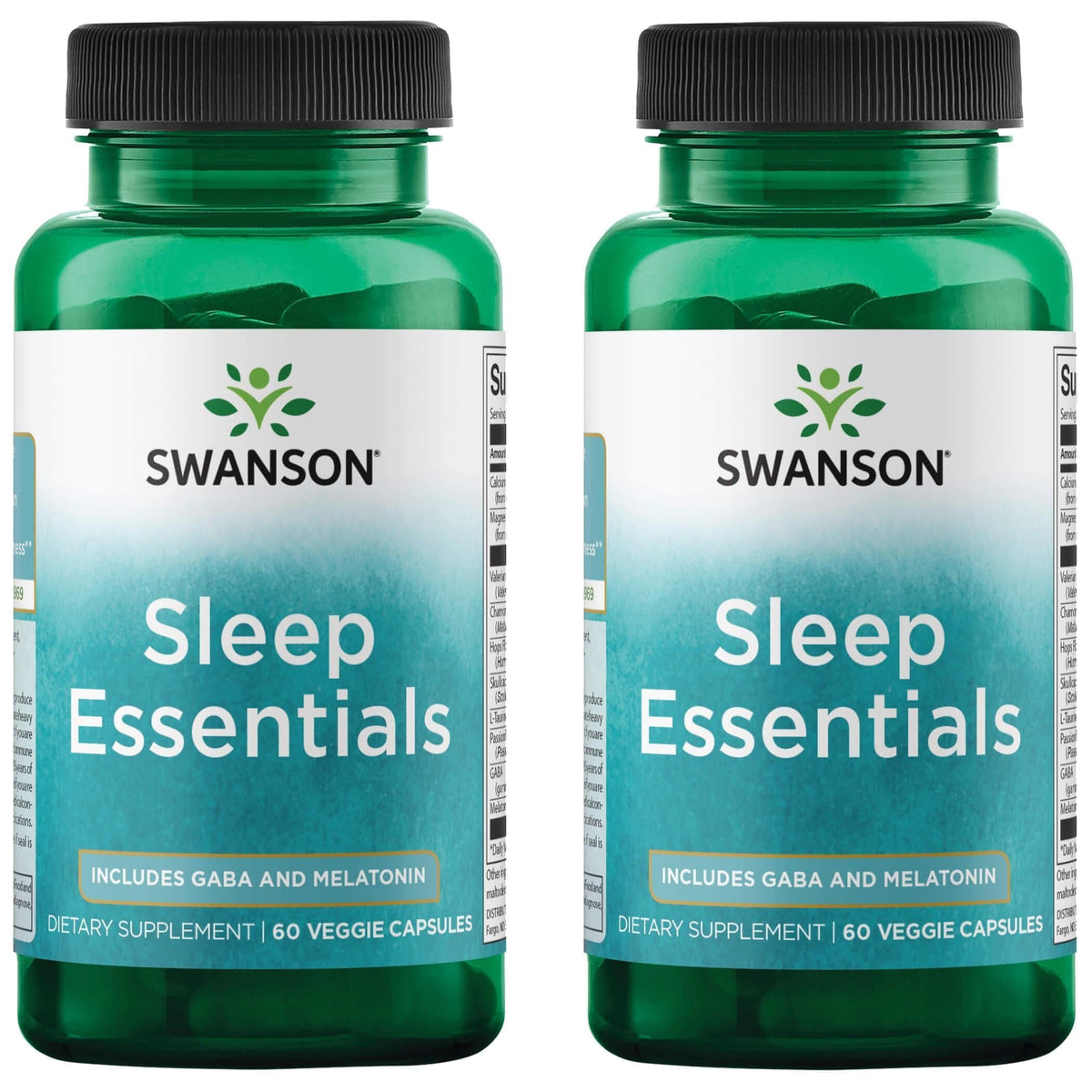Swanson Sleep Essentials with GABA and Melatonin - 120 Vegetarian Capsules