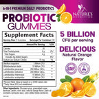 Nature's Nutrition Probiotics for Digestive Health Gummies - 6 Unique