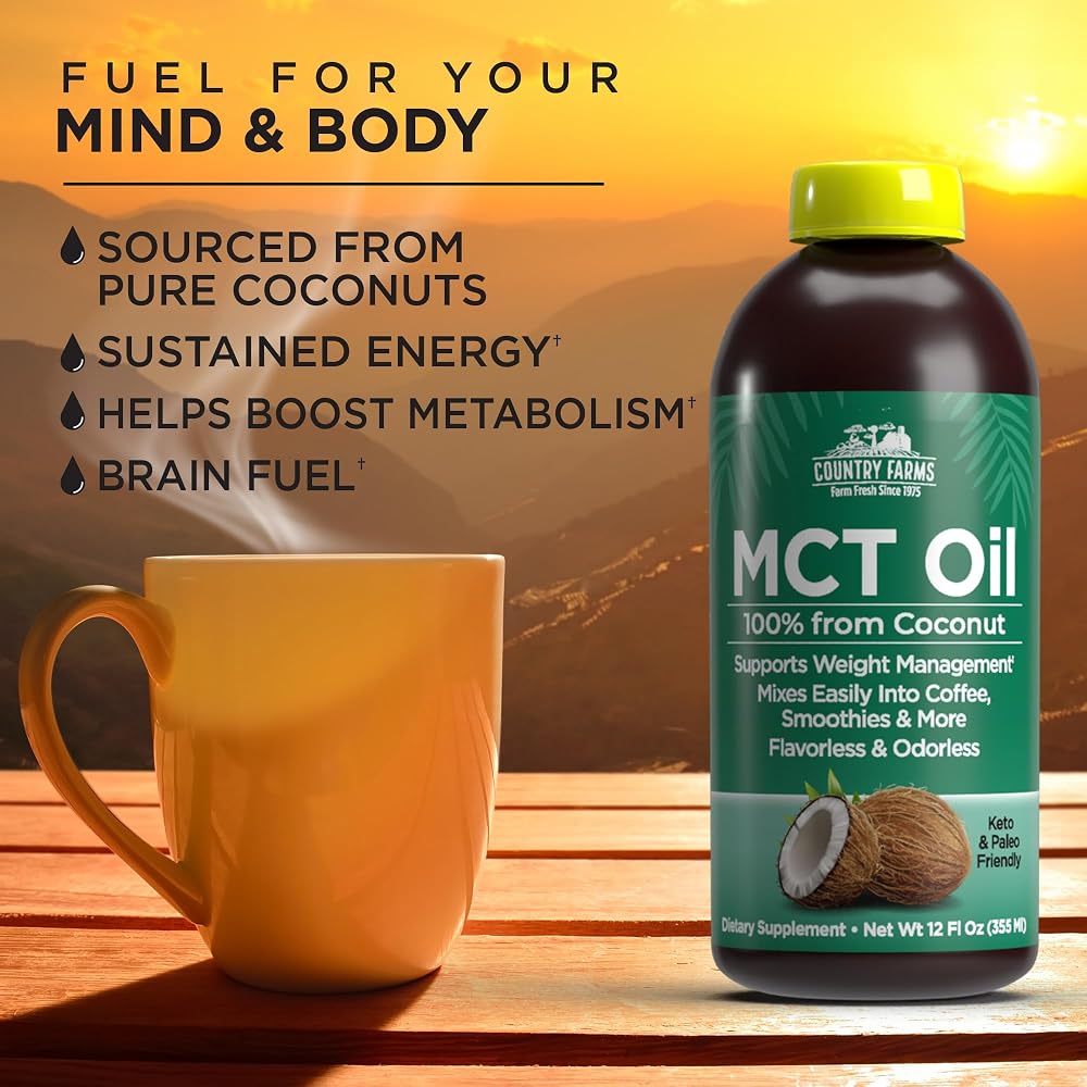 Country Farms MCT Oil Brain and Body Fuel - 12 Fl Oz - image 4