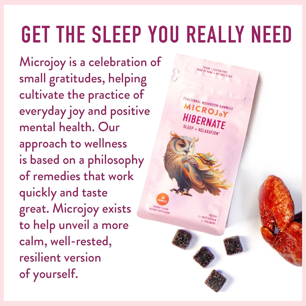 Microjoy Hibernate Mushroom Gummies Sleep Support - 30 Gummies - image 7
