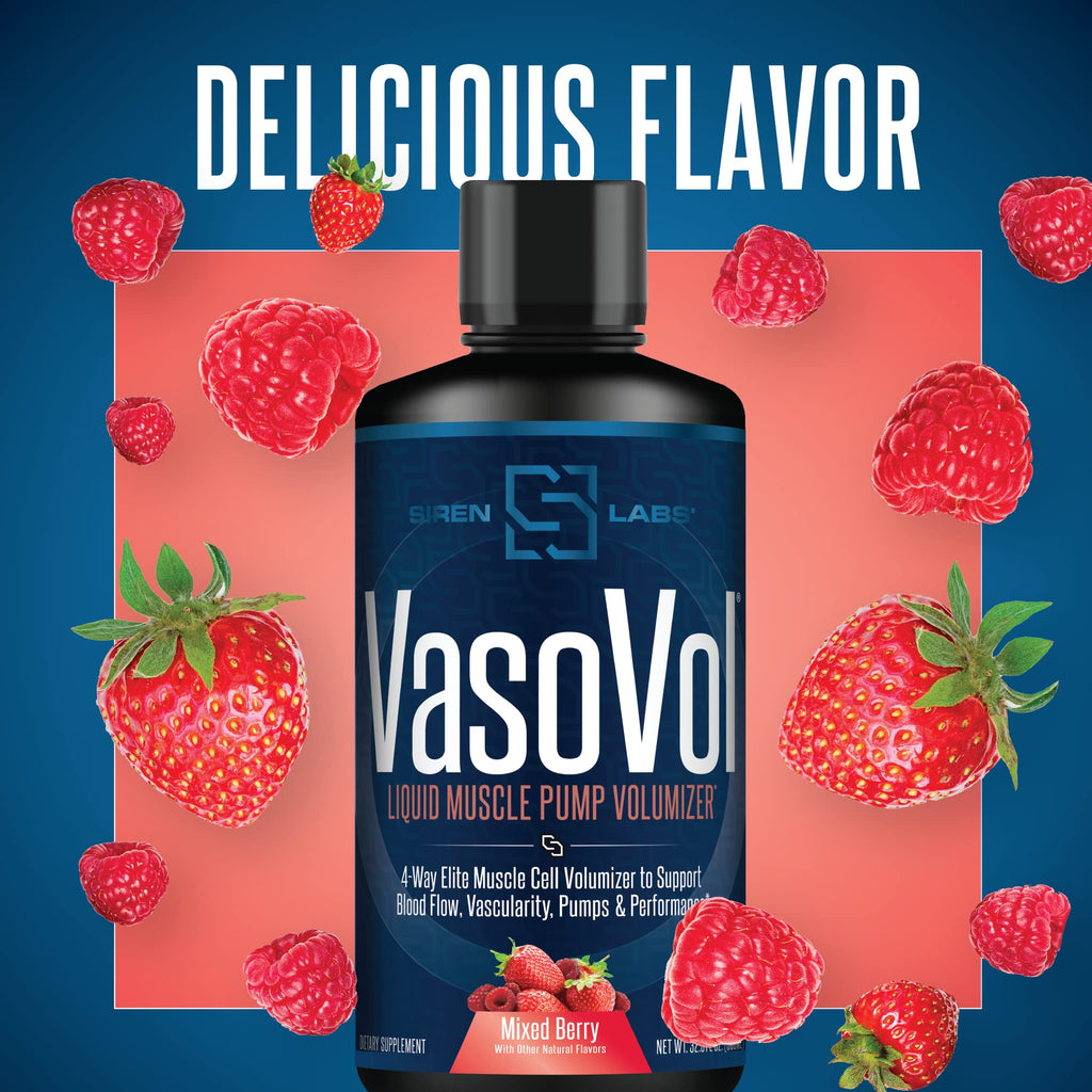 SIRENLABS Vaso-VOL Liquid Pump Volumizer Mixed Berry