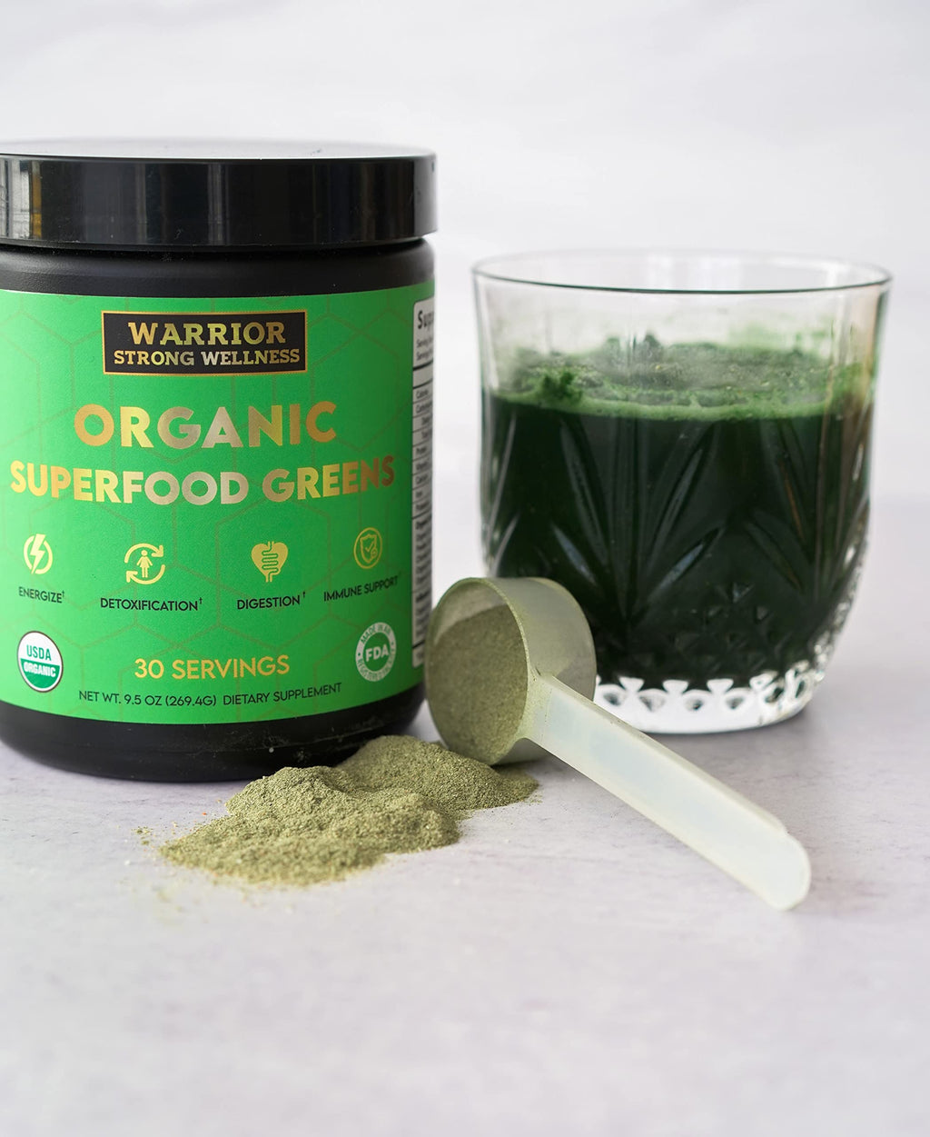 Warrior Strong Wellness Certified Organic Greens Powder - 30 Servings - image 9