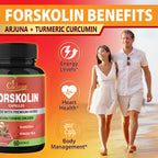 Organic Cadane Forskolin Supplements with Turmeric & Green Tea - 60 Capsules - image 4